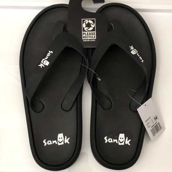 Sanuk Other - Sanuk Sidewalker Men’s Flip Flop - Black